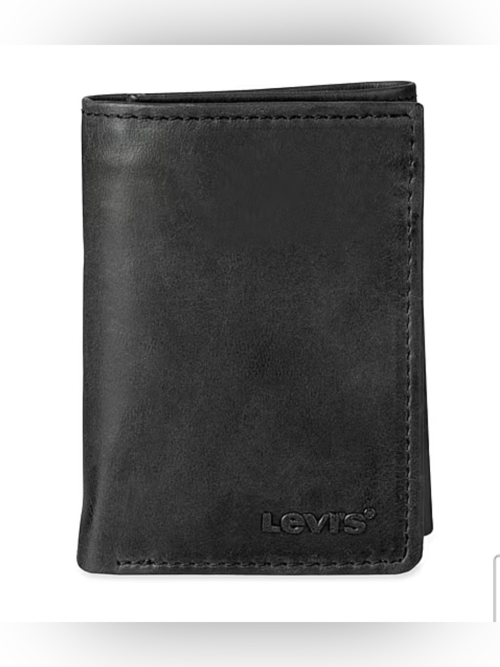 Levi's Black Leather Trifold Wallet